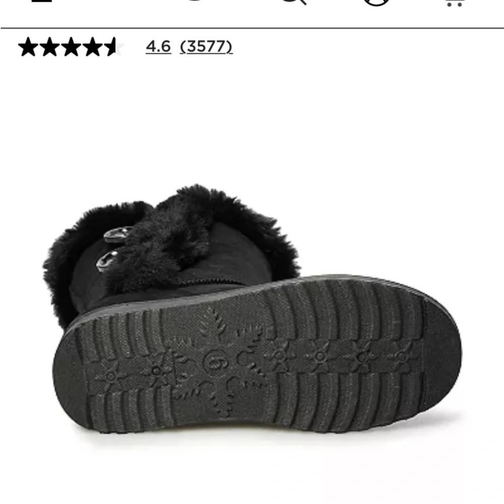 Super comfy , Classic black fur (faux) snow boot. Sonoma - Picture 3 of 3